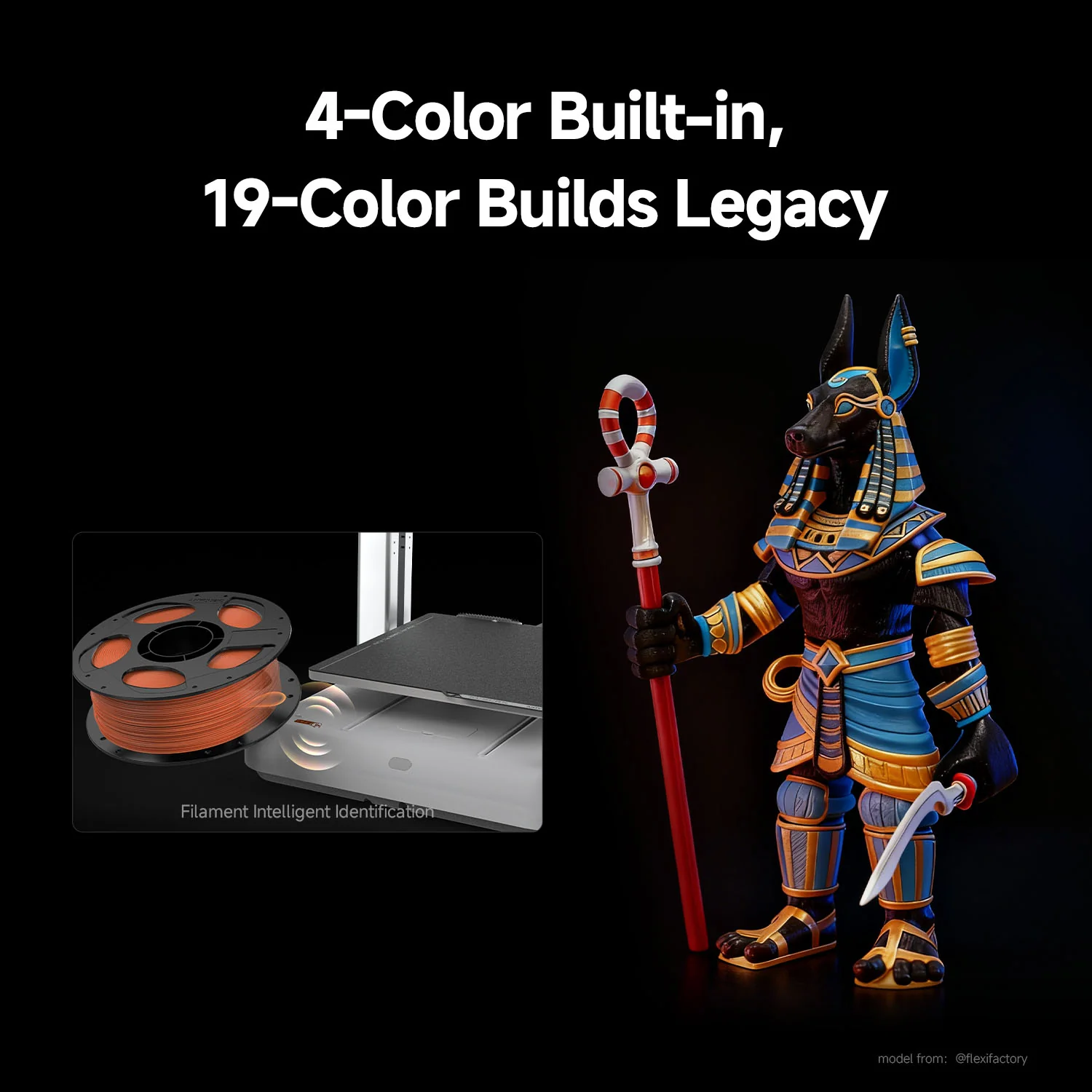 Anycubic Kobra X Multicolor 3D Printer, Easy Setup with Native 4-Color Printing Up 19 Color, 600mm/s Fast 3D Printing, AI Camera, Quiet 45dB, FDM Perfect for Kids Beginners Family Makers Professional 4 Anycubic Kobra X